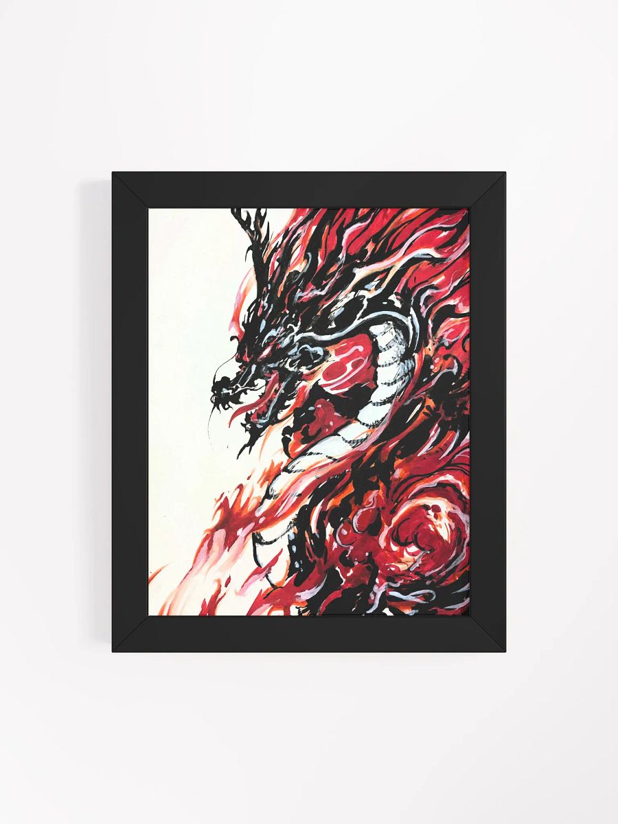 Black Red & White Dragon Print Framed product image (4)