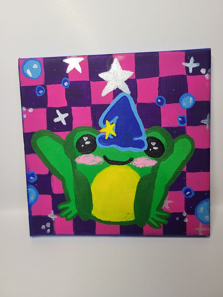 Lorde Frogwittz - 8x8 painting on canvas product image (1)
