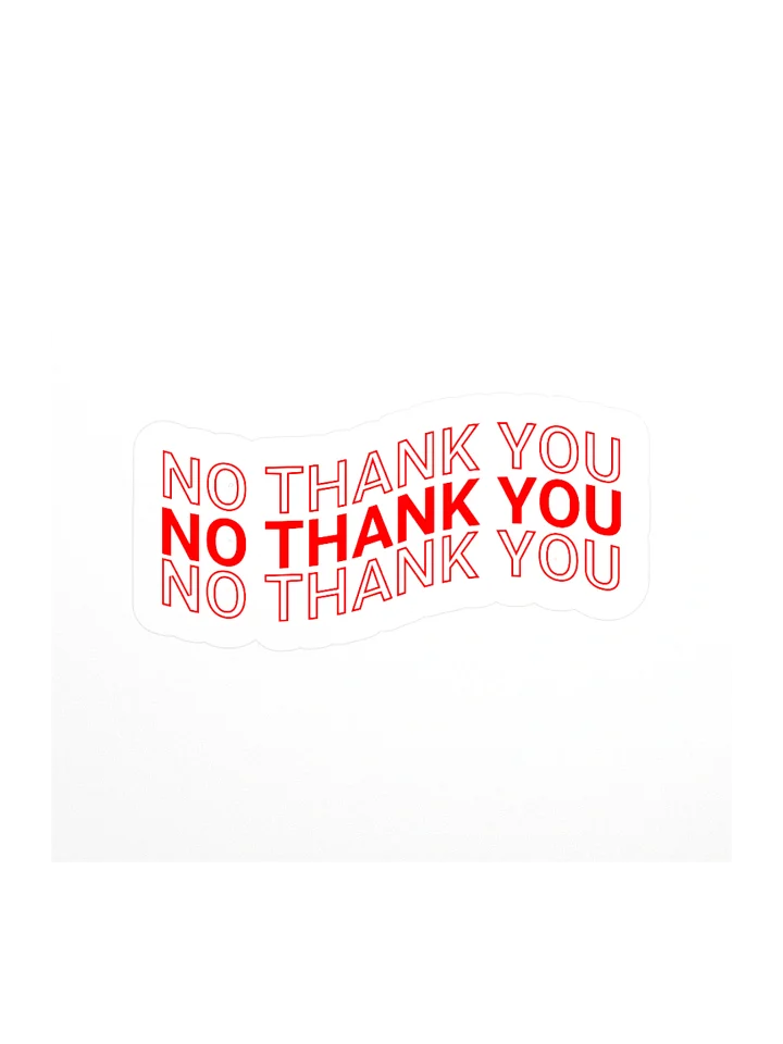 No Thank You Sticker product image (1)