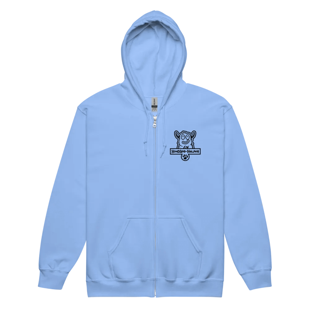 Handler-Helper Single Color Logo (Black on Light) Zip-up Hoodie product image (2)