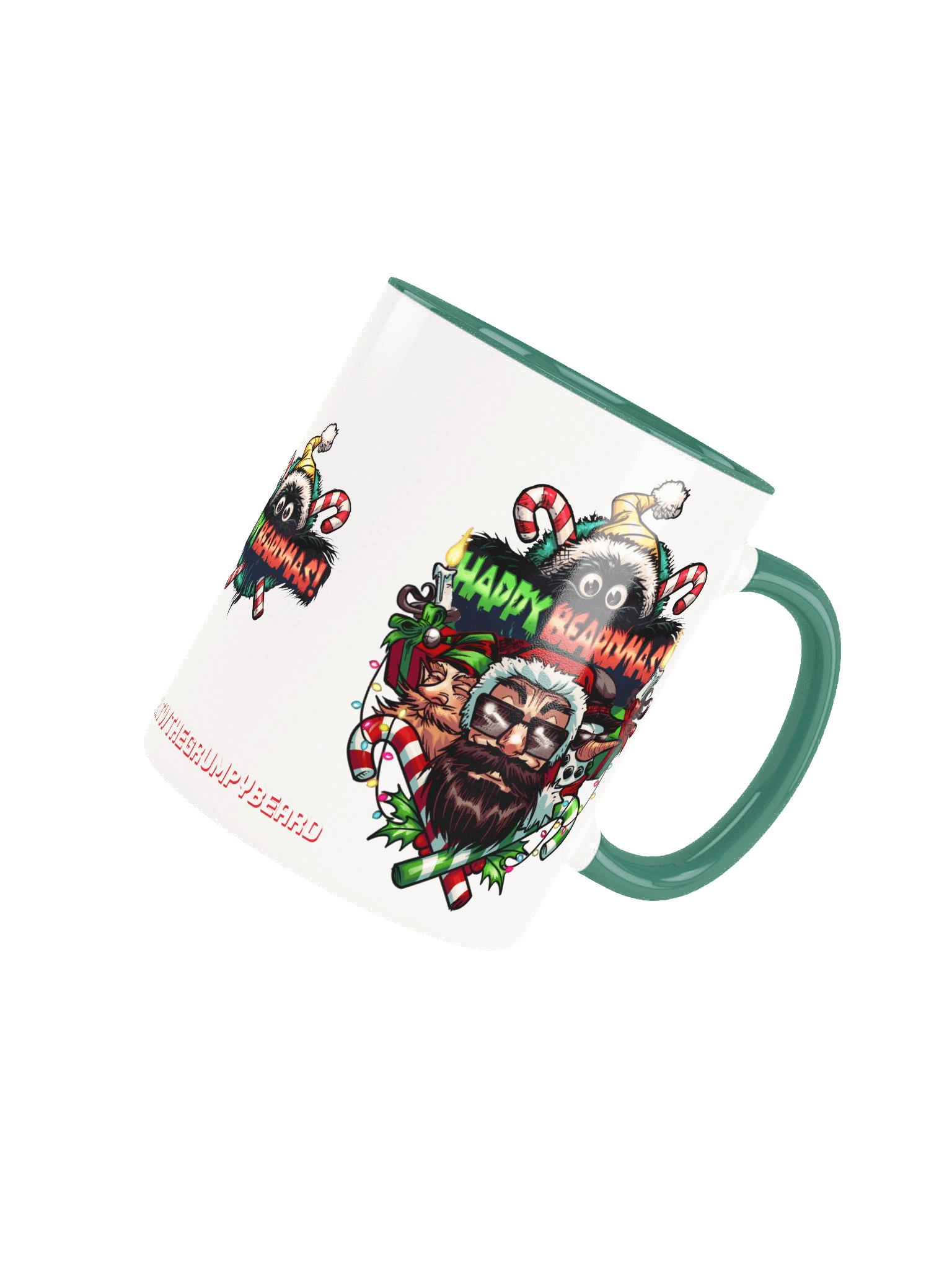 Happy Beardmas Beards - Ceramic Mug with Color Inside product image (4)