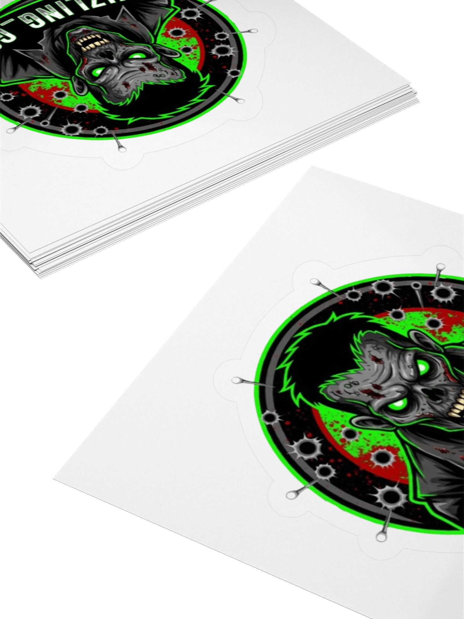 Neon Zombie Kiss Cut Stickers product image (13)