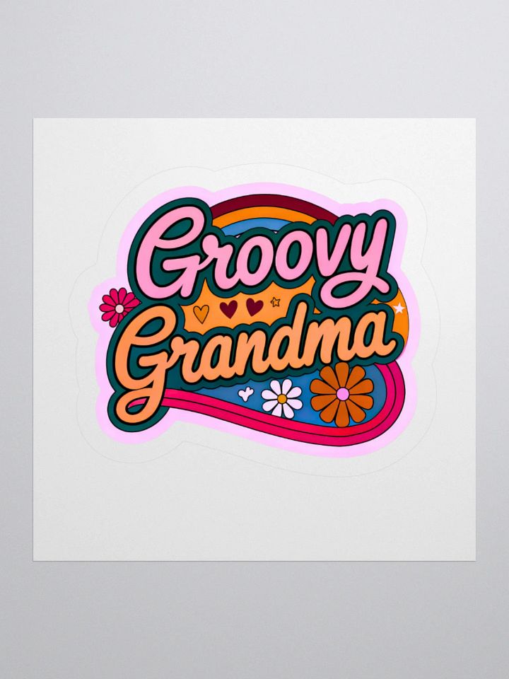Groovy Grandma Retro Kiss Cut Sticker product image (3)