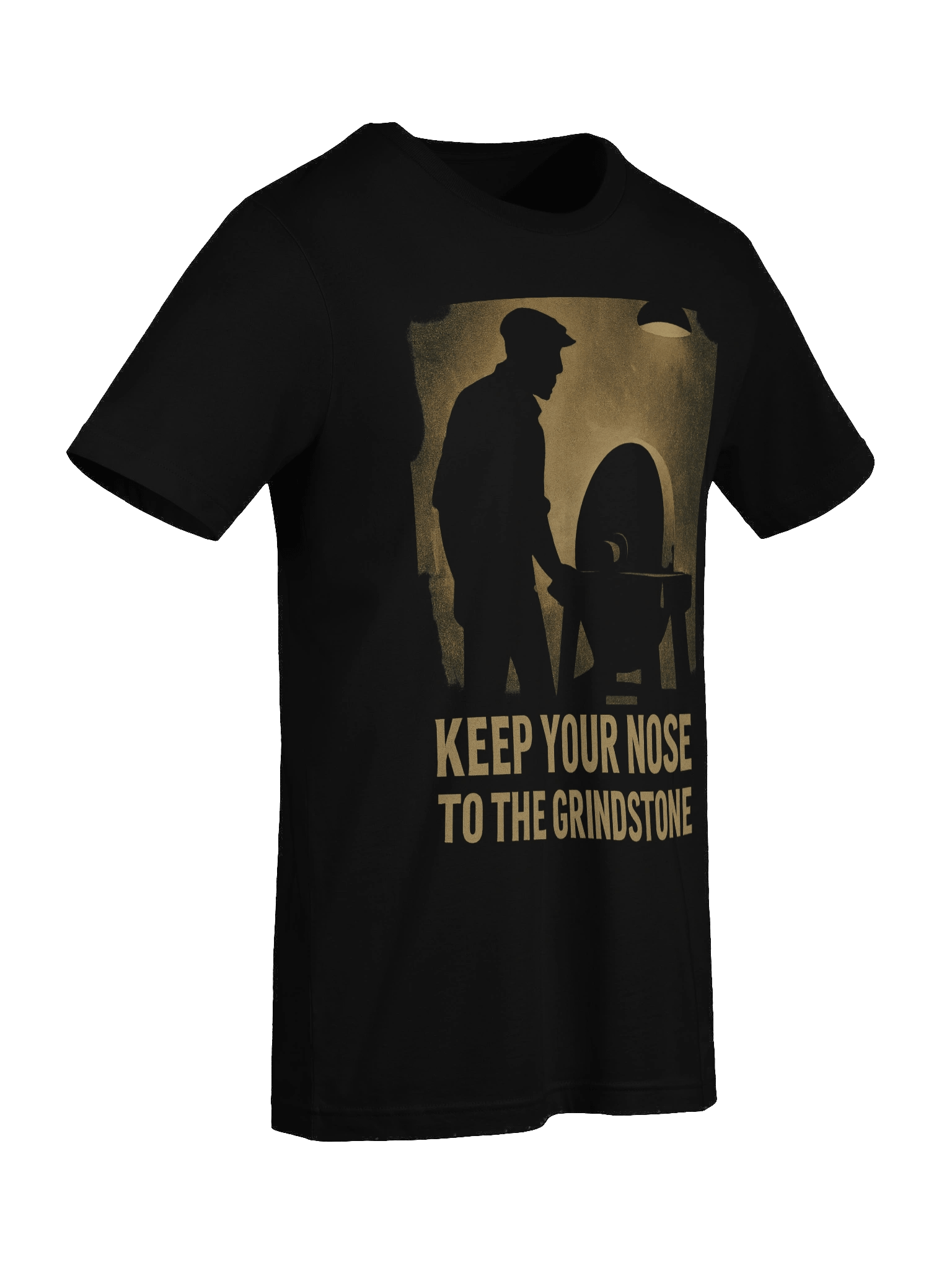 Keep Your Nose to the Grindstone T-Shirt – Vintage Working Class Silhouette Graphic Tee product image (9)
