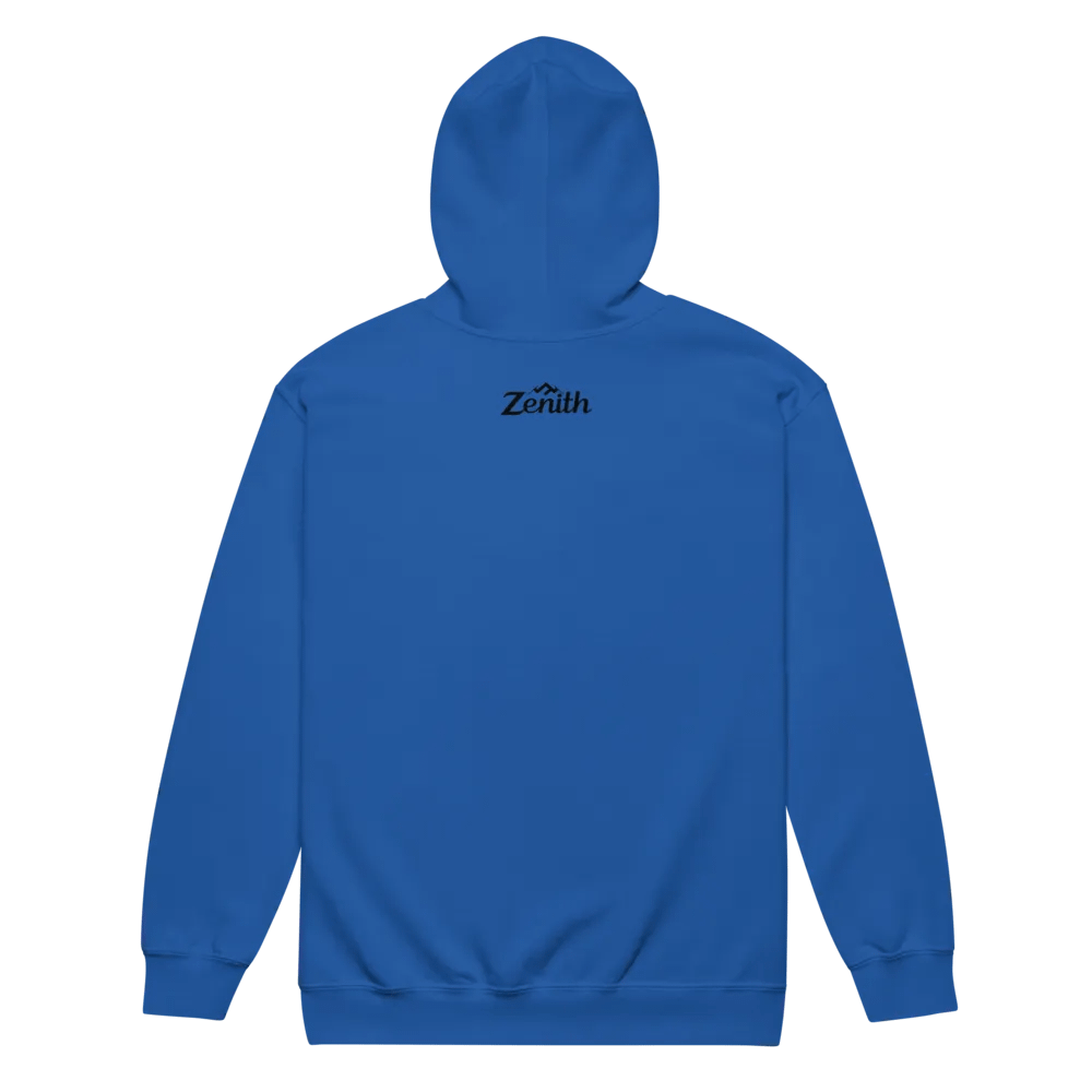 Unisex Heavy Blend Zip Hoodie with Zenith Script Design product image (9)