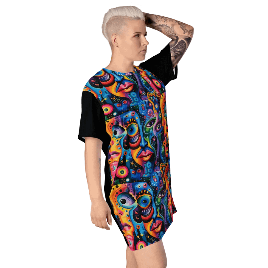 Psychedelic Visions T- Shirt Dress product image (3)