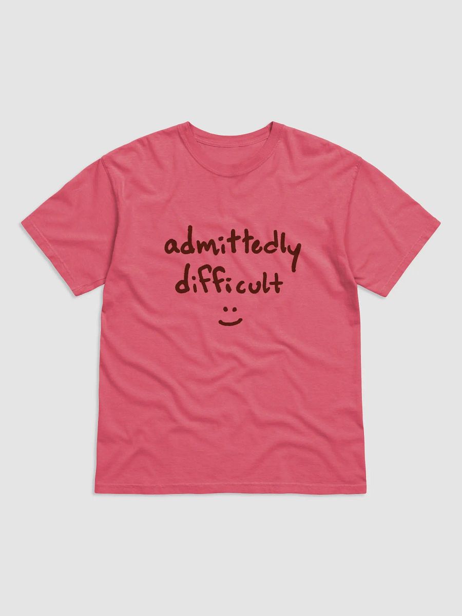 admittedly difficult (#440E00) garment-dyed tee product image (1)