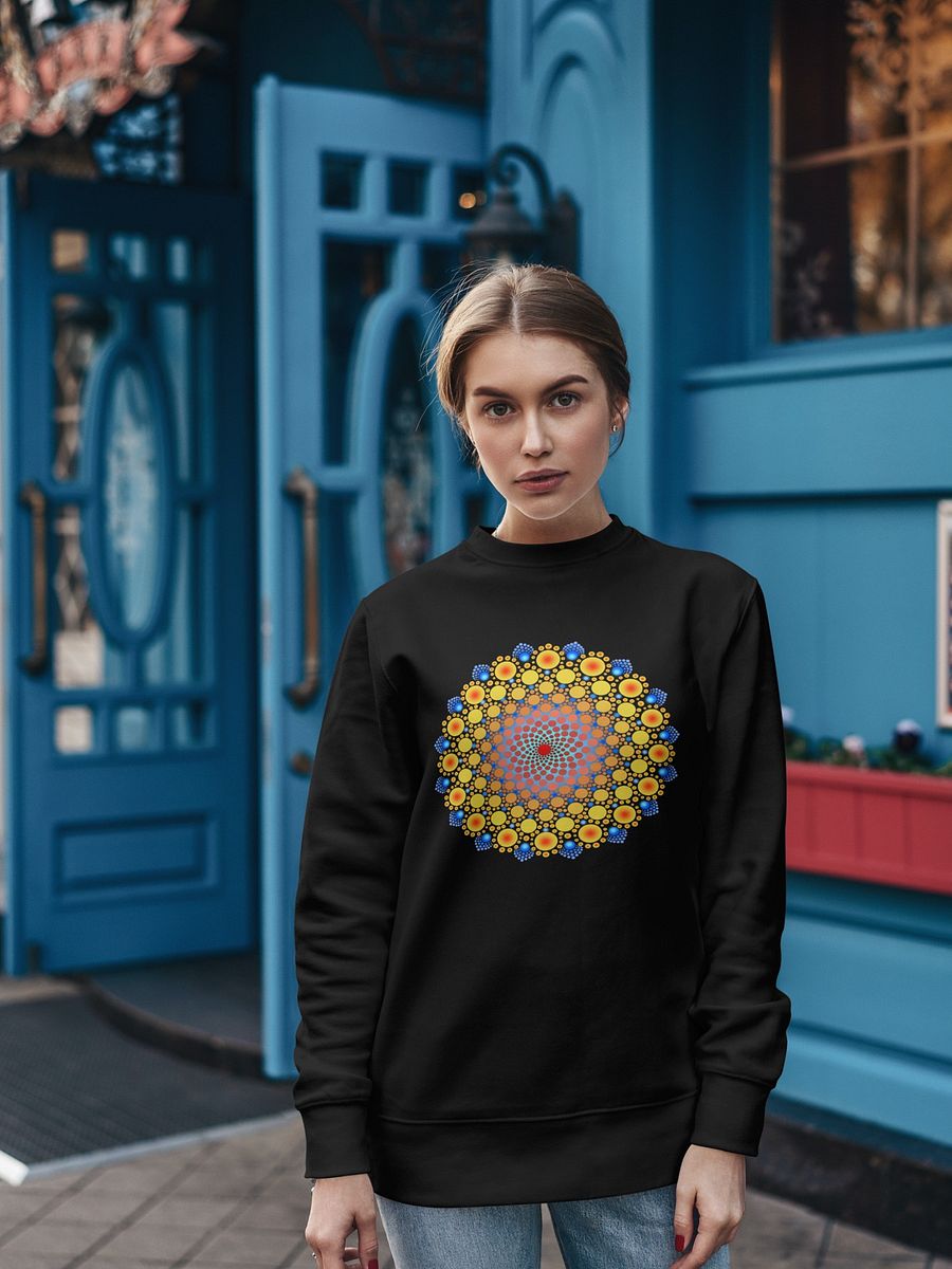 Orange Sunflower Mandala Unisex Eco Sweatshirt product image (1)
