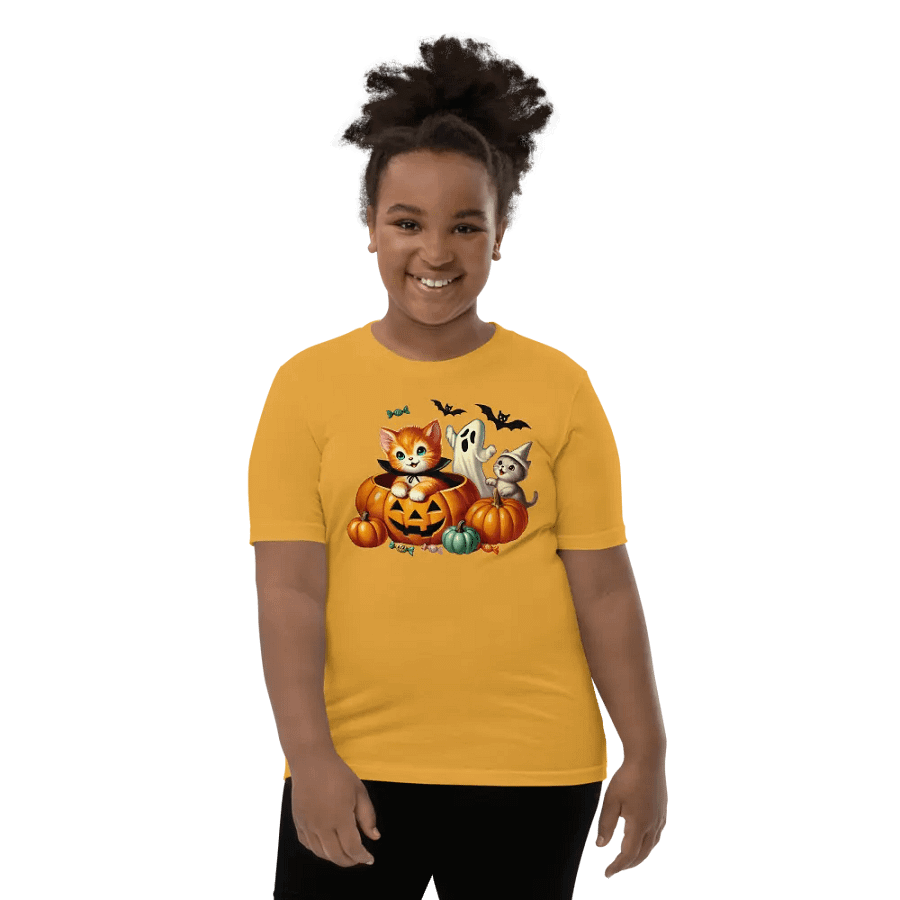 Kittens and Ghost Halloween Kids T-Shirt product image (67)