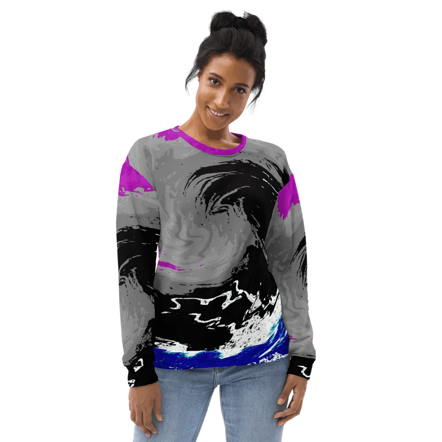 Abstract Vivid Swirling Melting Forest Unisex Sweatshirt product image (1)