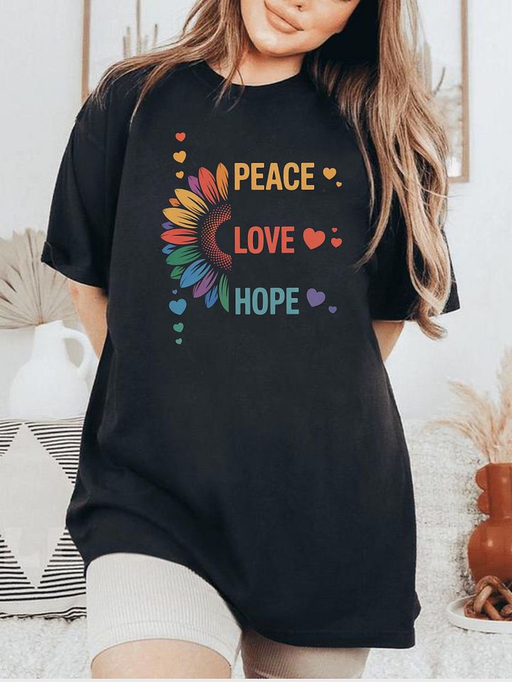 Peace, Love, Hope Sunflower T-Shirt product image (1)
