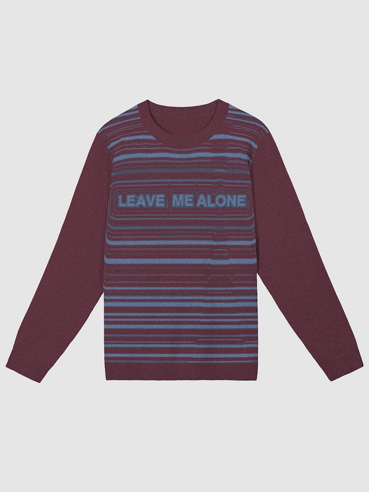 LEAVE ME ALONE (maroon ripple design) knitwear classic crewneck product image (1)
