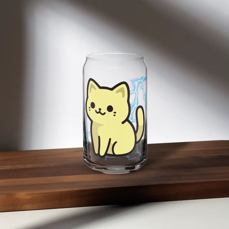 Lightning Kitty! Glass Can Cup product image (35)