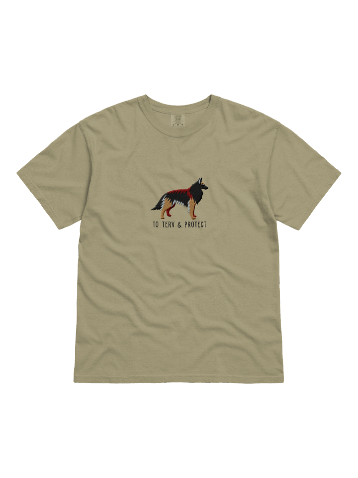 To Terv and Protect T-Shirt(Embroidered) of a Belgian Tervuren(Black) product image (6)