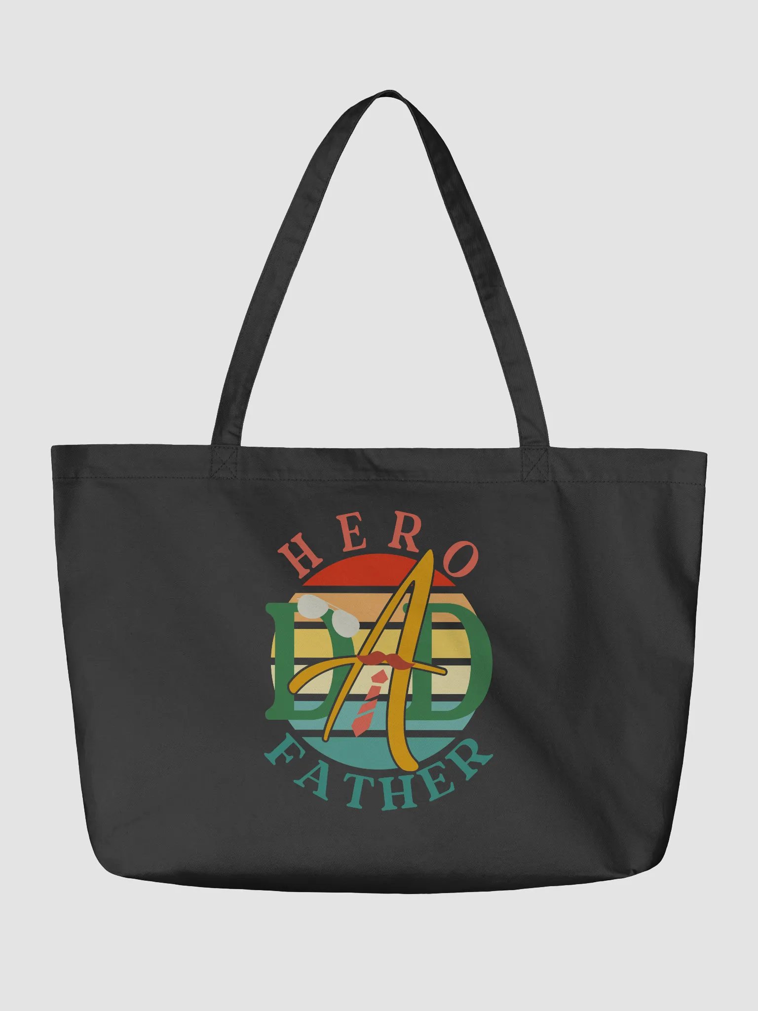 Hero Dad Father Mustache Tote Bag product image (3)