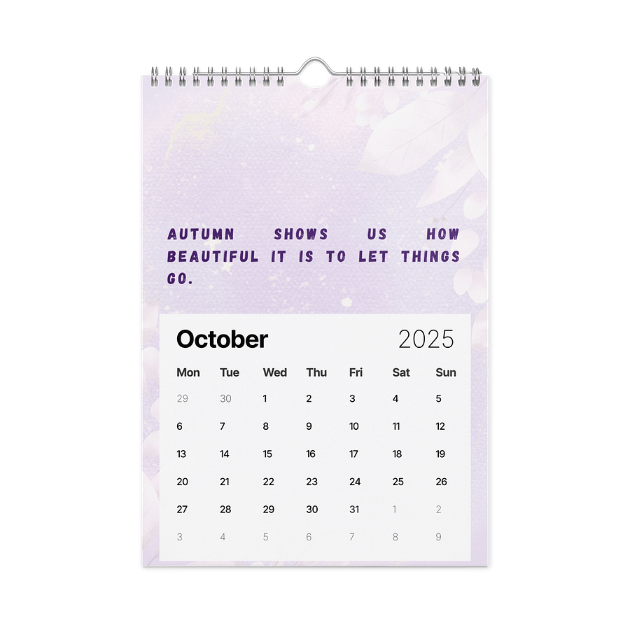 FLORAL INSPIRATIONAL QUOTES WALL CALENDAR 2026 product image (12)