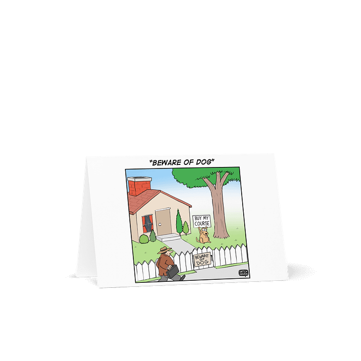 "Beware of dog" card product image (1)