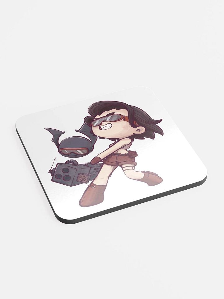 She & Her Pet | Glossed Cork Coaster product image (2)