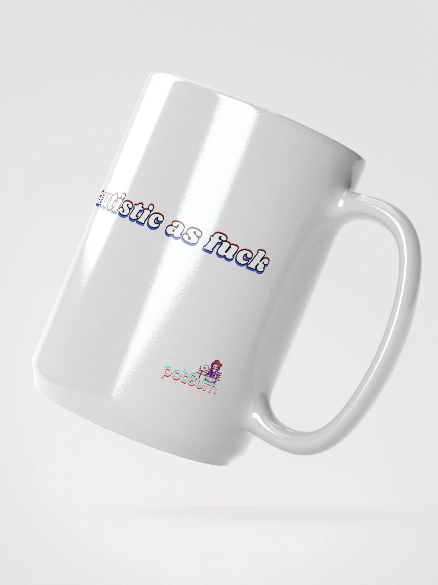 AUTISTIC AS F*CK white glossy mug product image (3)