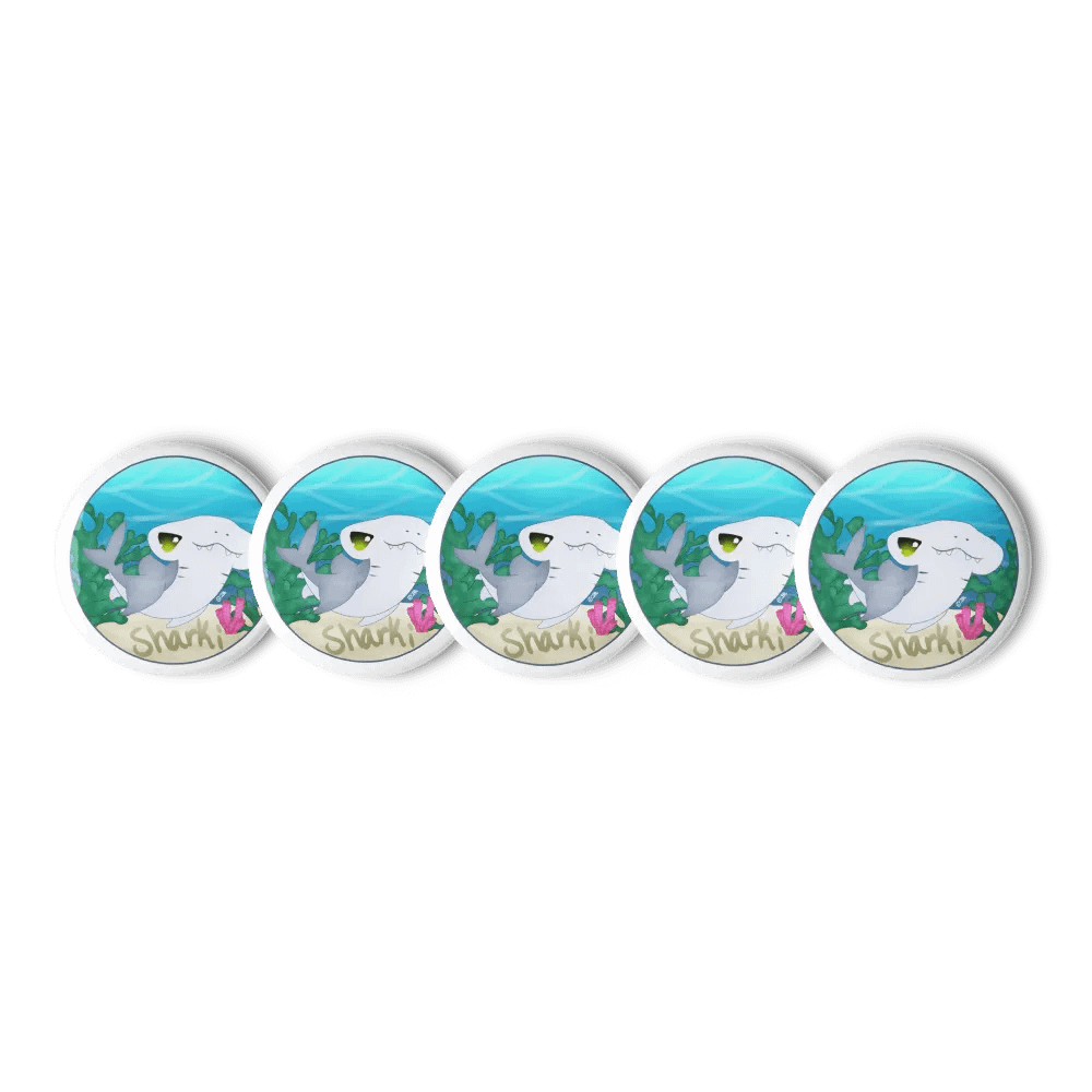 Sharki V Logo Pins 5-piece product image (5)