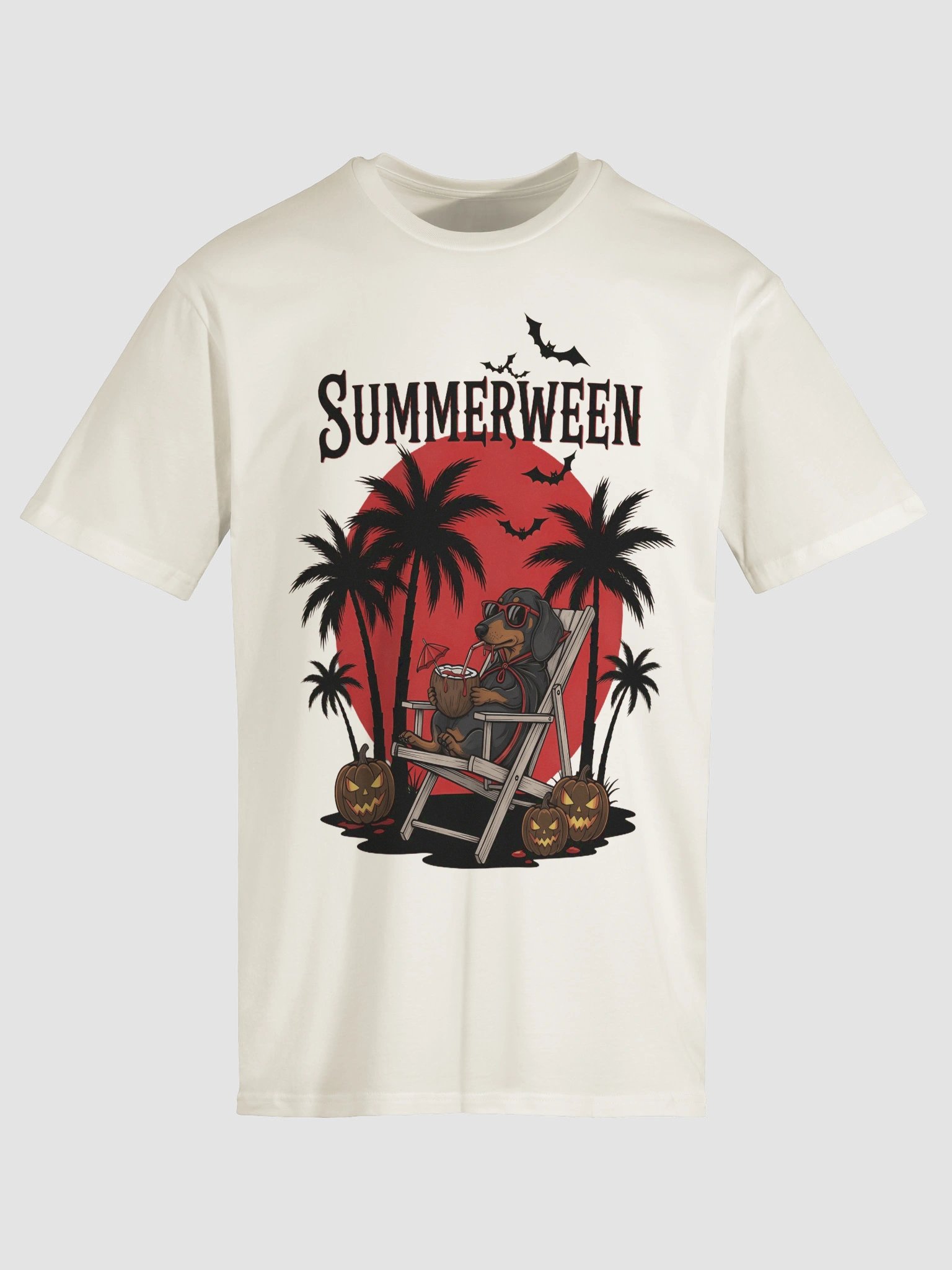 Summerween Vampire Dachshund Unisex T-Shirt product image (13)