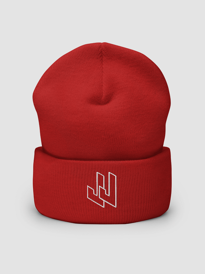 JJ Embroidered Beanie with white text product image (1)