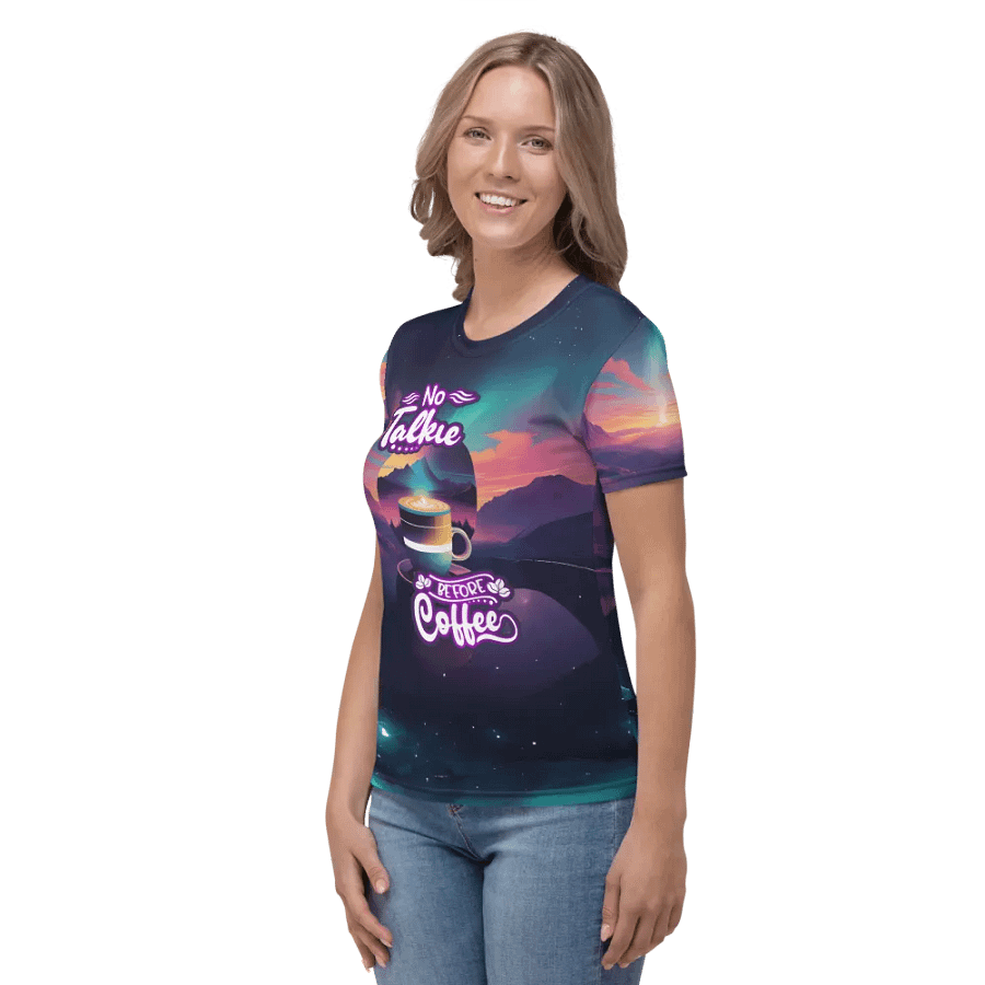 No Talkie Before Coffee All Over Print T-shirt product image (4)