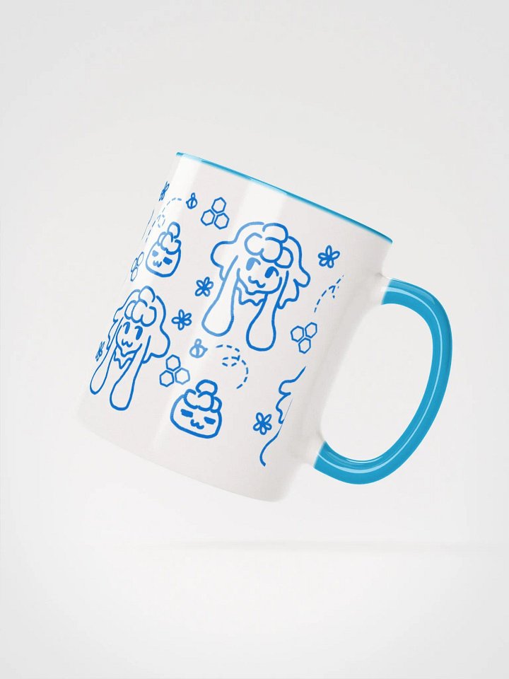 ceramic honeyy mug - blue print product image (5)