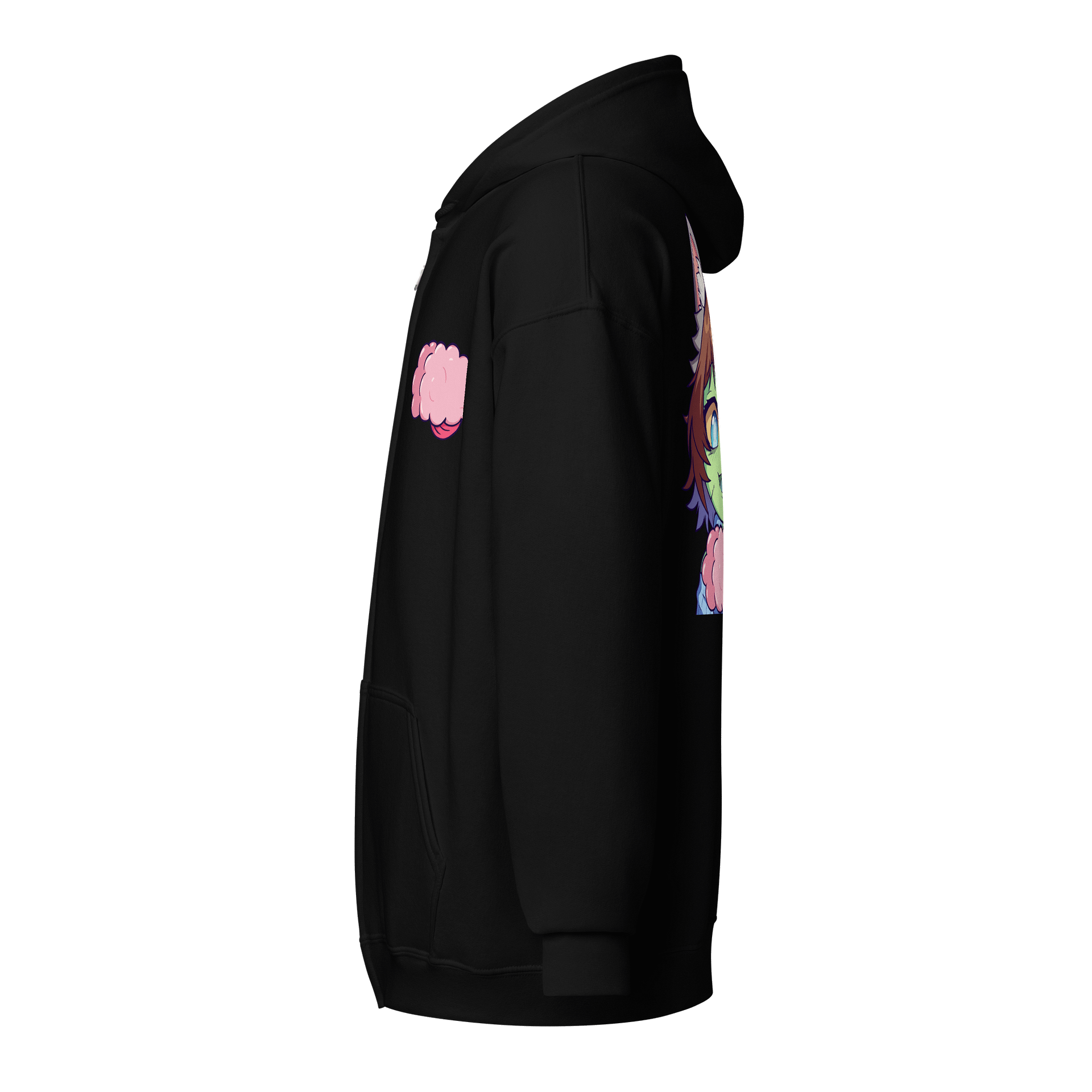 Zombie Cat Zip-Up Hoodie product image (15)