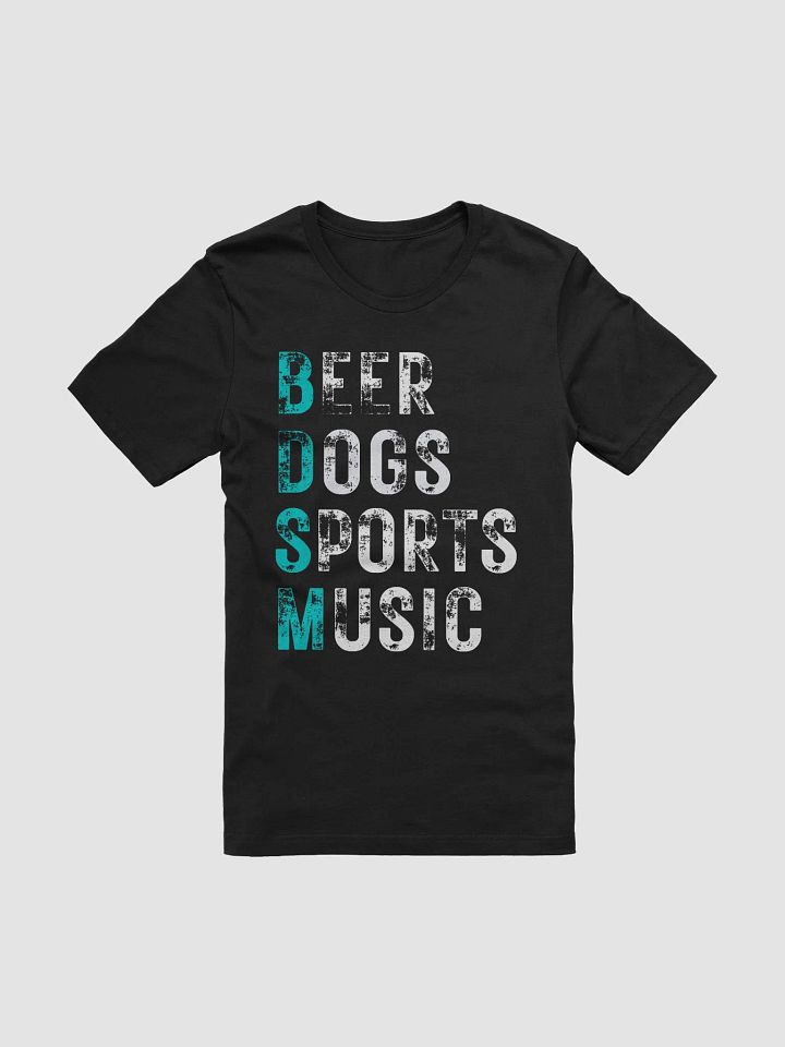 Beer Dogs Sports Music T-Shirt – Funny Teal Shirt Gift for Men and Women product image (1)