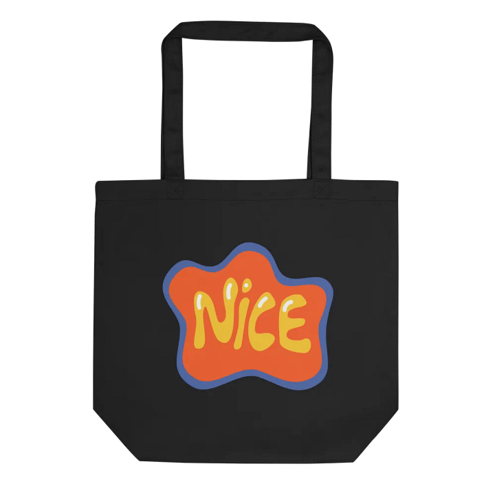 Playful 'Nice' Cartoon Tote Bag product image (2)
