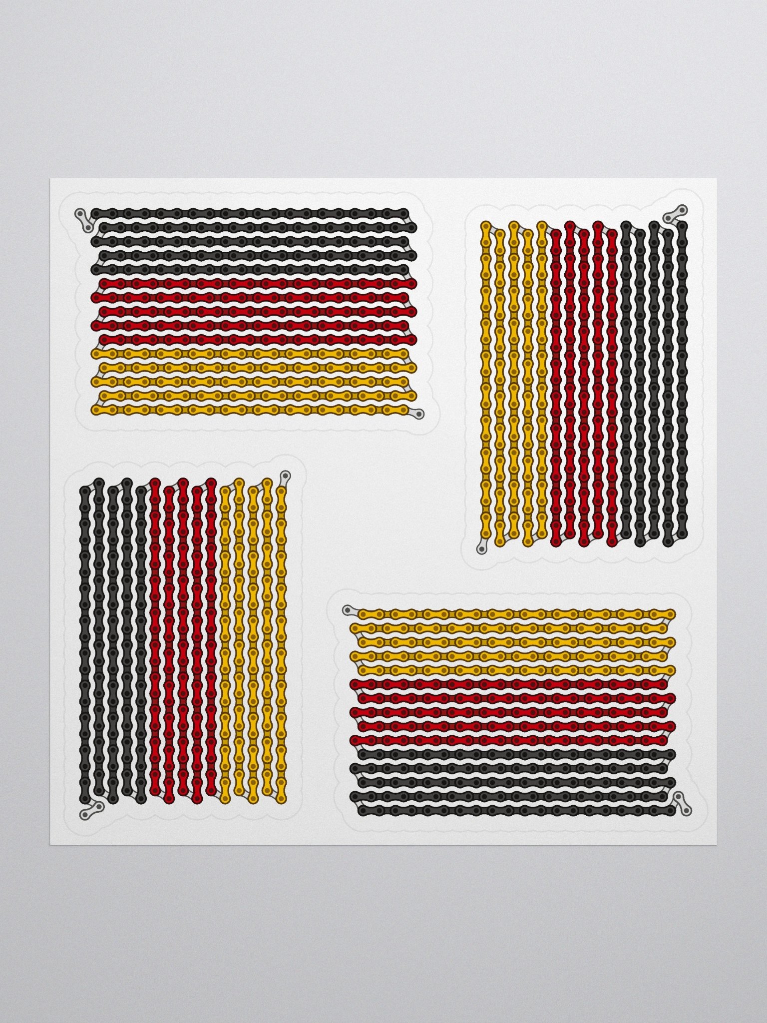 Germany Bike Chain Flag Sticker 4 Pack product image (1)