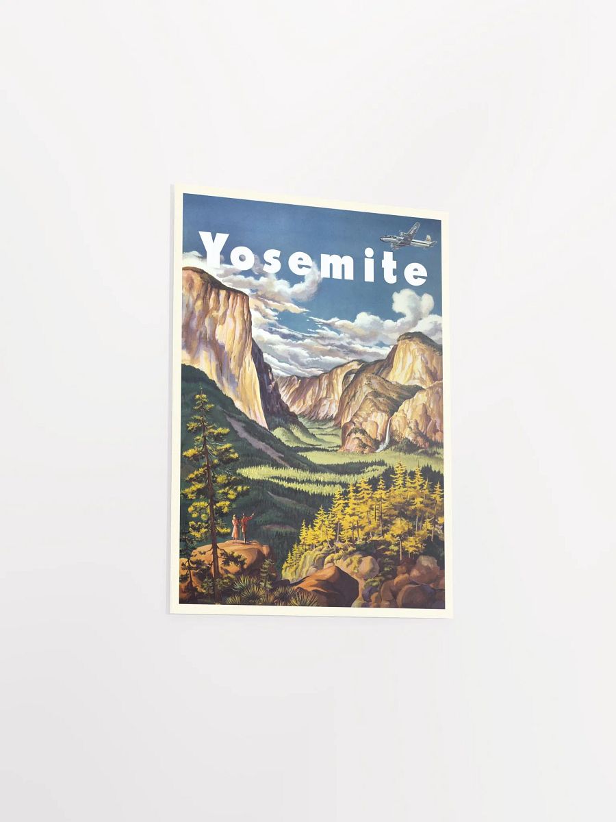 Yosemite, USA. United Air Lines, 1945 — retro vintage travel poster, retro travel art, retro travel wall art product image (8)