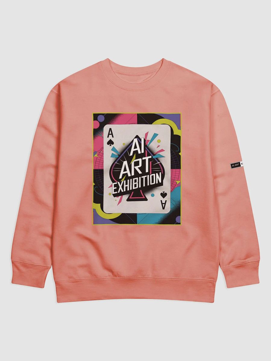 "AI ART EXHIBITION ACE OF SPADES" premium cotton sweatshirt product image (3)