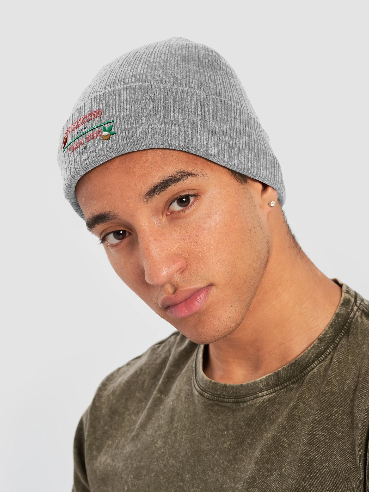 Buckeyes Team Ohio Ribbed Beanie product image (3)