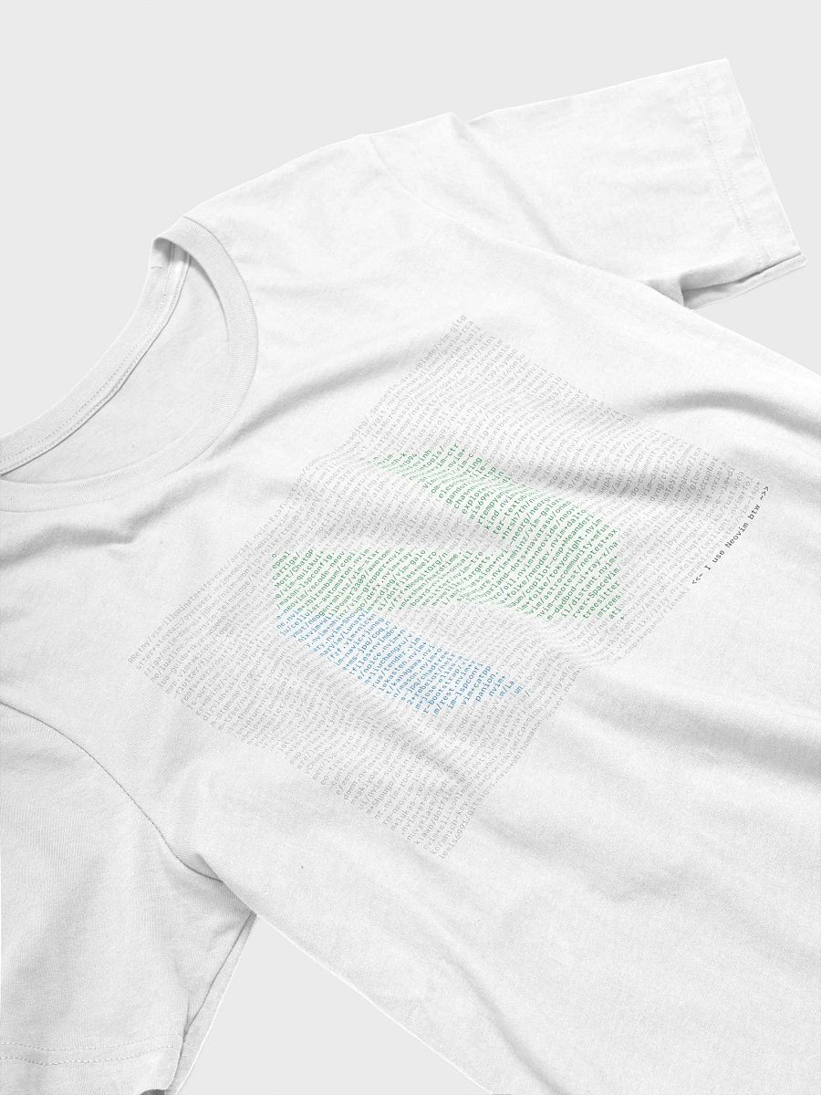 [WIP] Neovim repos white t-shirt product image (3)