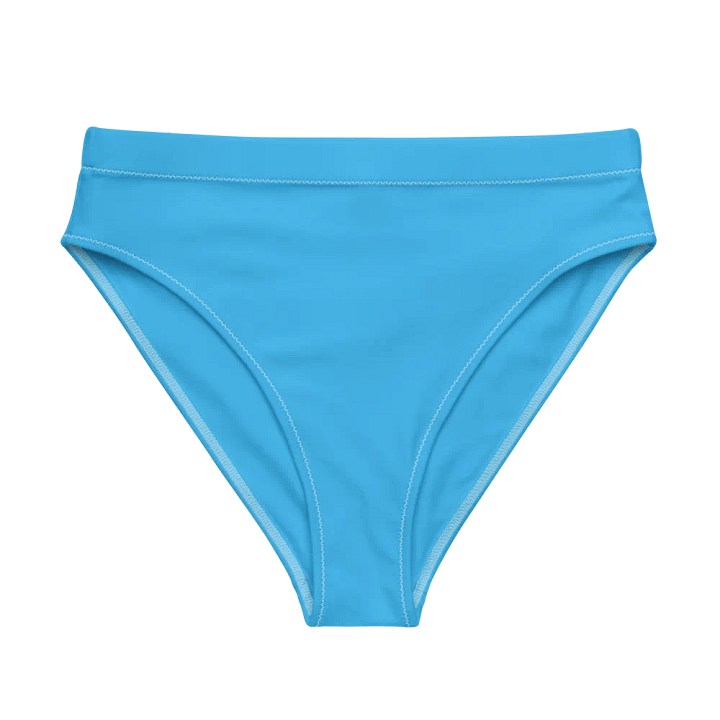 Blue Recycled High Waisted Bikini Bottom product image (1)
