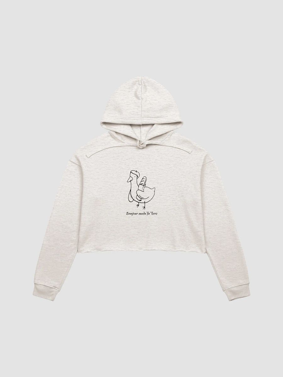 Sarcastic Meme French Goose Crop Hoodie product image (3)