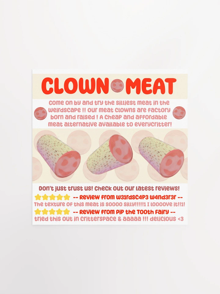 Clown Meat Website Square Matte Poster product image (1)
