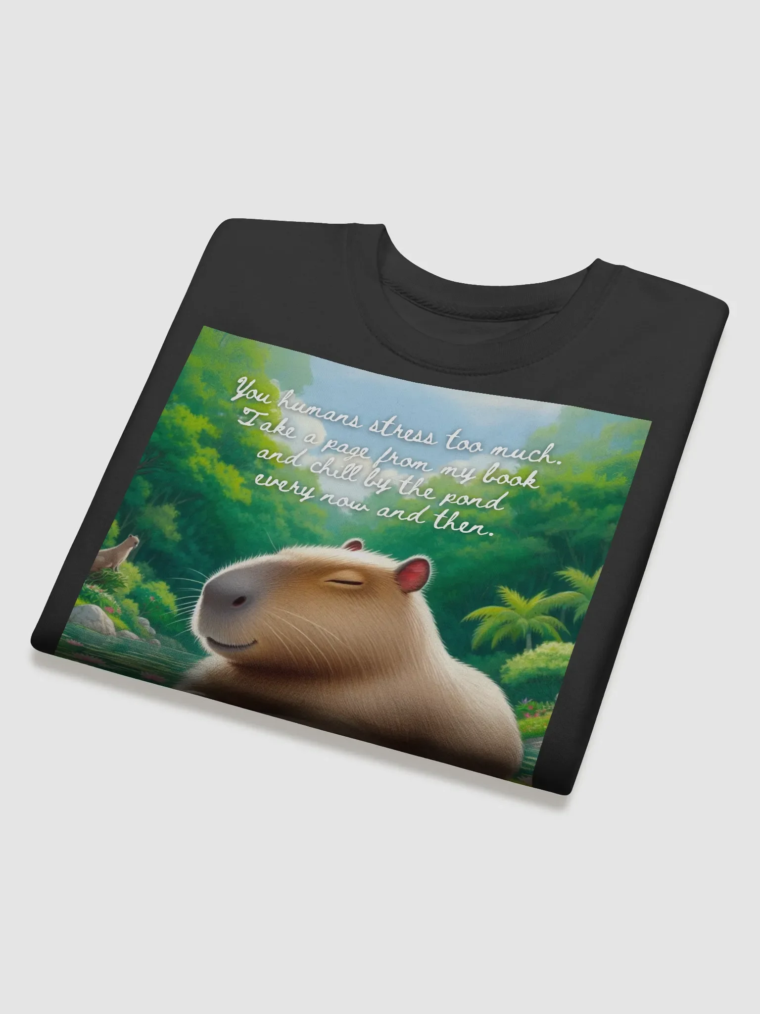 Capybara's Peaceful Advice Premium Sweatshirt product image (4)