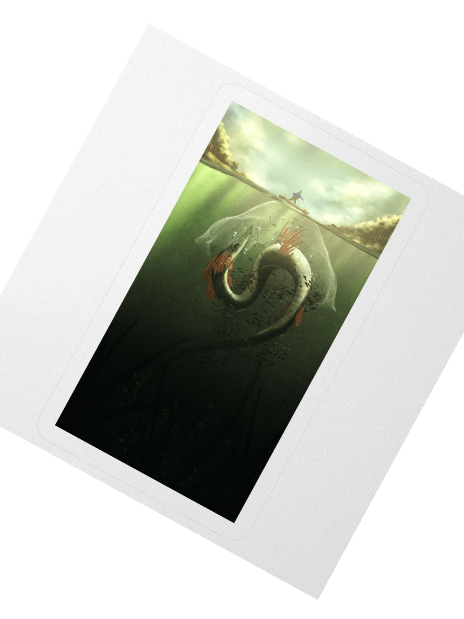 The Fisher and The River Dragon - sticker product image (6)