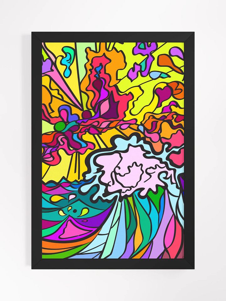 Wave at Sunset - Vibrant Swirls Framed Art Poster product image (4)