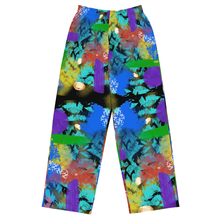AbstractWear #2 Wide Unisex Pants/Night-Flower product image (1)