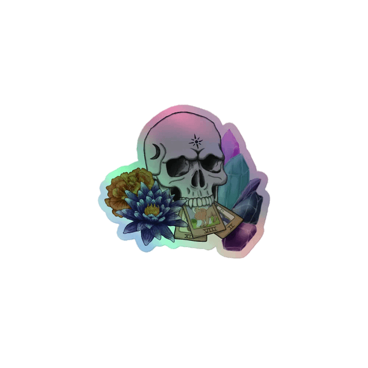 Mystic Skull Holographic Sticker Sheet product image (1)