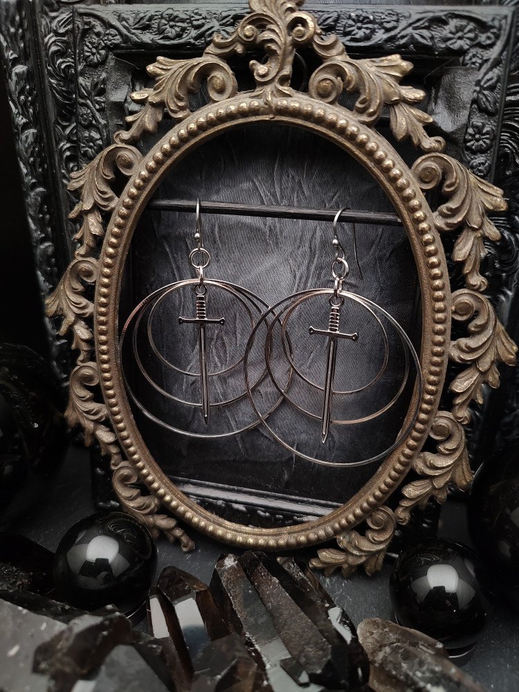 Earrings Swords - Silver Sword Trio product image (2)