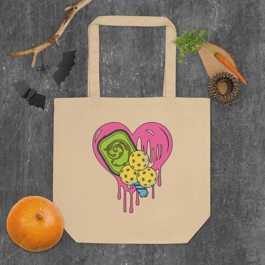 Heart Pickleball Ornate Love Eco Tote product image (4)