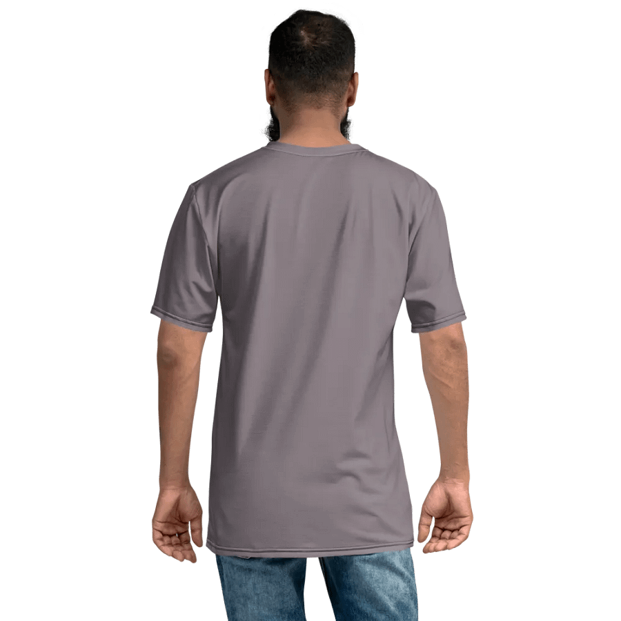 Plain Medium Gray True Summer Men's Crewneck Polyester Heavyweight Premium T-Shirt by Treasure Pie product image (8)
