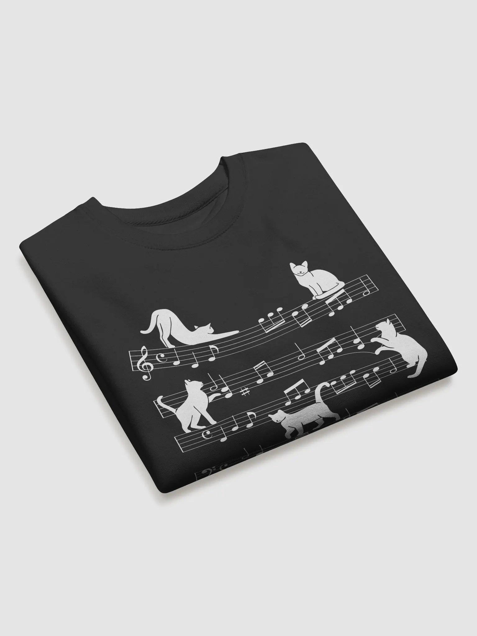 Cats Playing with Musical Notes - Premium Sweatshirt product image (3)