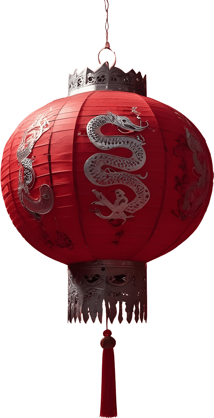 Chinese Silver Dragon Lantern – Lantern festival PNG product image (1)