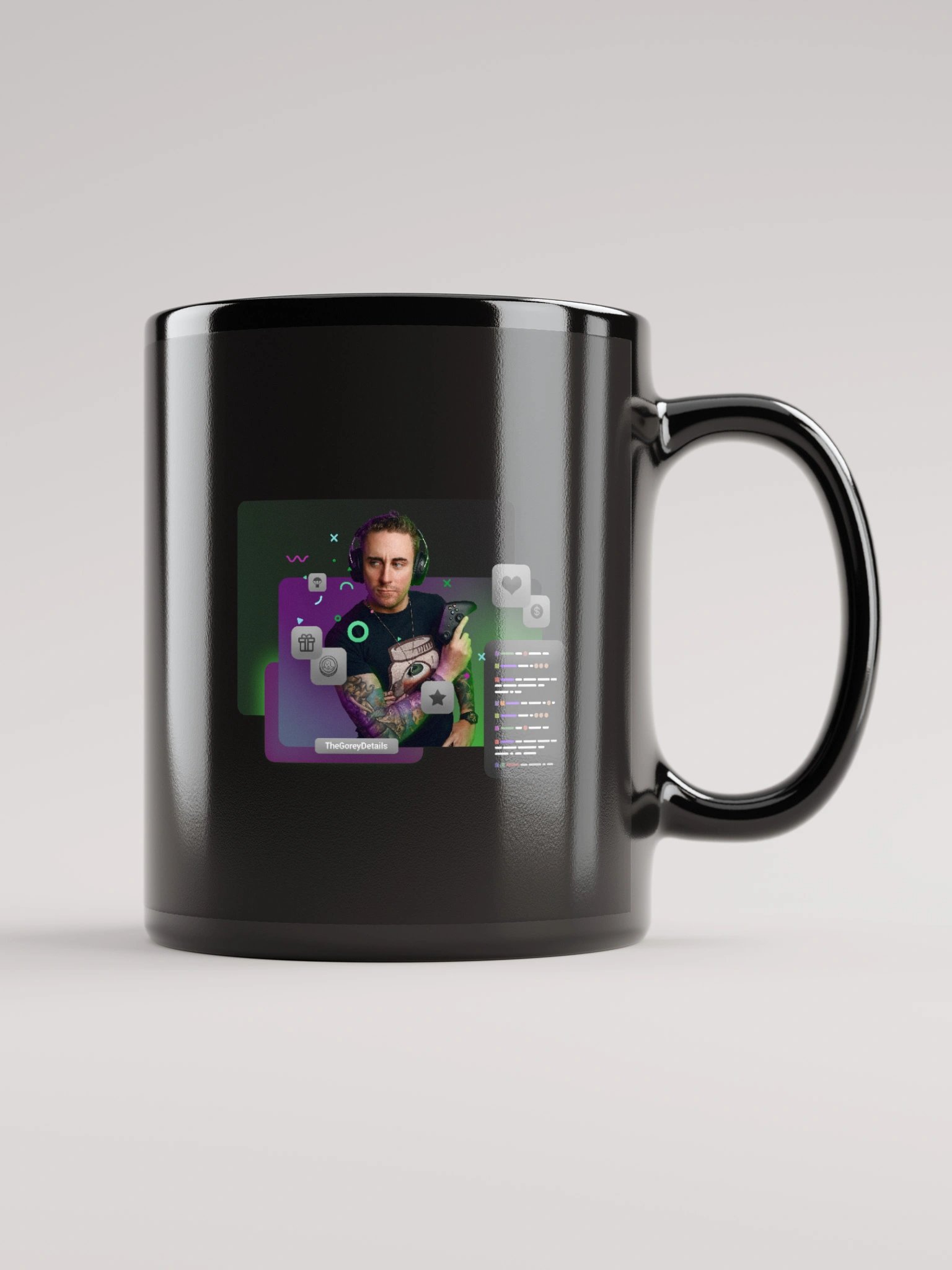 Chat Encouraged - Black Glossy Mug product image (2)